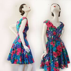 Algo-Ettes floral vintage dress, Size 6